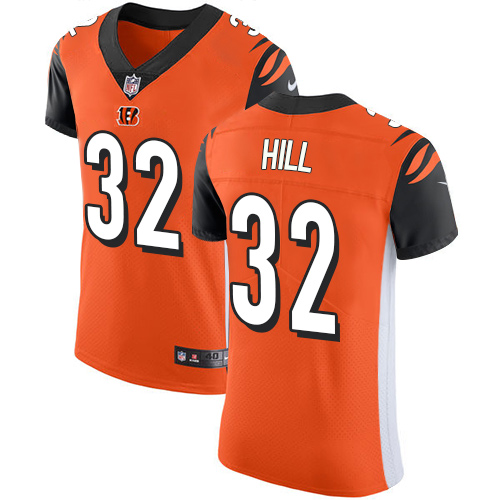 Nike Bengals #32 Jeremy Hill Orange Alternate Men's Stitched NFL Vapor Untouchable Elite Jersey